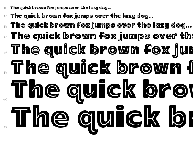 ARB-218 Big&Blunt font waterfall